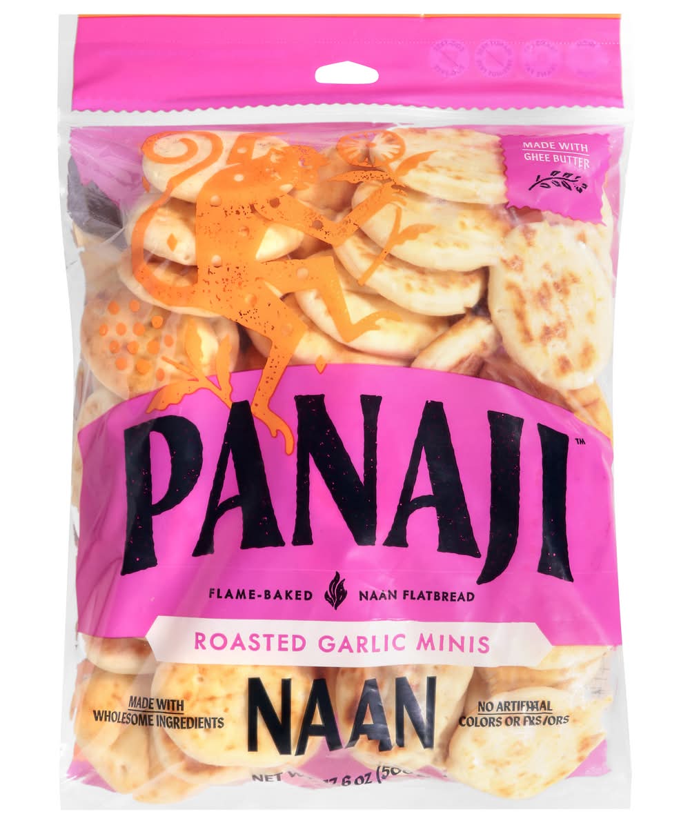 Panaji Roased Garlic Minis Naan Flatbread (17.6 oz)