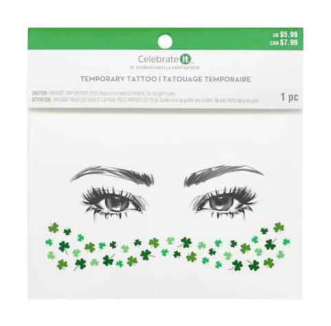 Shamrock Temporary Tattoo By Celebrate It