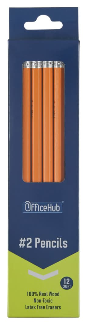 Office Hub Number 2 Yellow Pencils 12 Ct