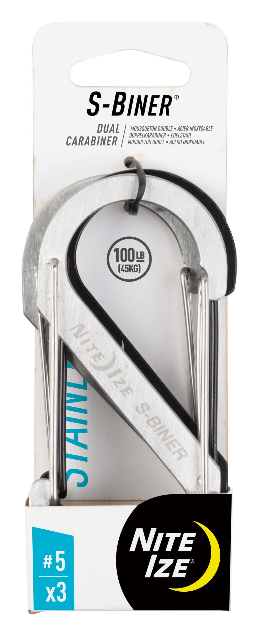 Nite Ize 3 -Pack 4.41-in Double Wire Carabiner