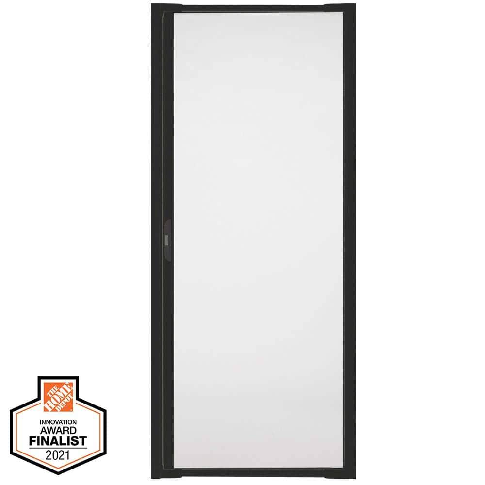 Andersen 36 In. X 80 In. Luminaire Black Single Universal Aluminum Gliding Retractable Screen Door Fits 32 To 36 In. Opening