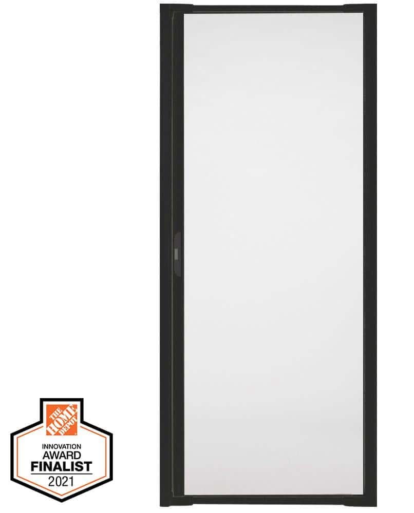 Andersen 36 In. X 80 In. Luminaire Black For Single Entry Door 32 In.-36 In. Universal Handed Aluminum Retractable Screen Door