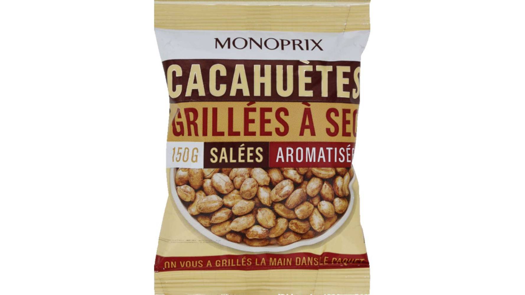 Monoprix - Cacahuètes grillées à sec (salées)