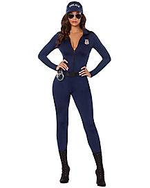 Adult Police Officer Catsuit Costume (Adult Medium)