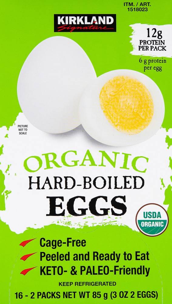 Kirkland Signature Organic Hard Boiled Eggs (2 x 16 ct)