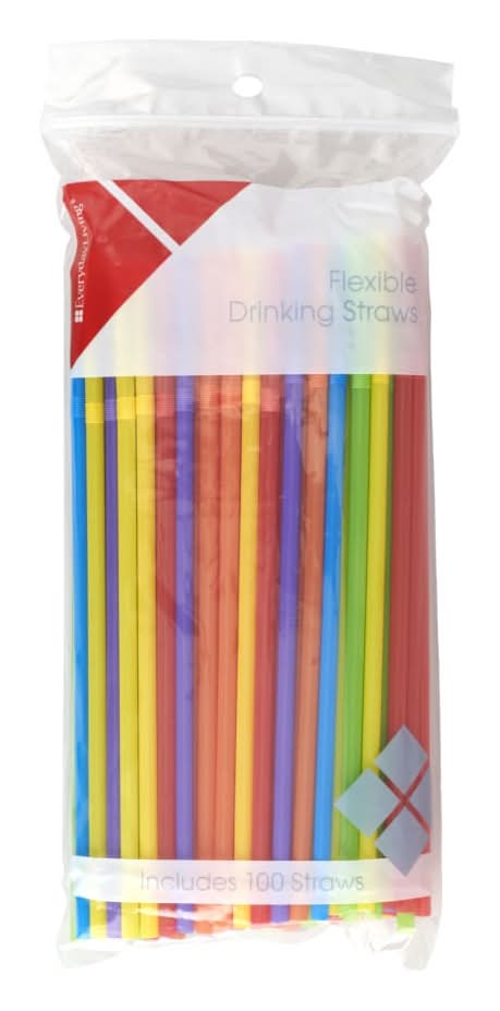 Everyday Living Flexible Drinking Straws (100 ct)