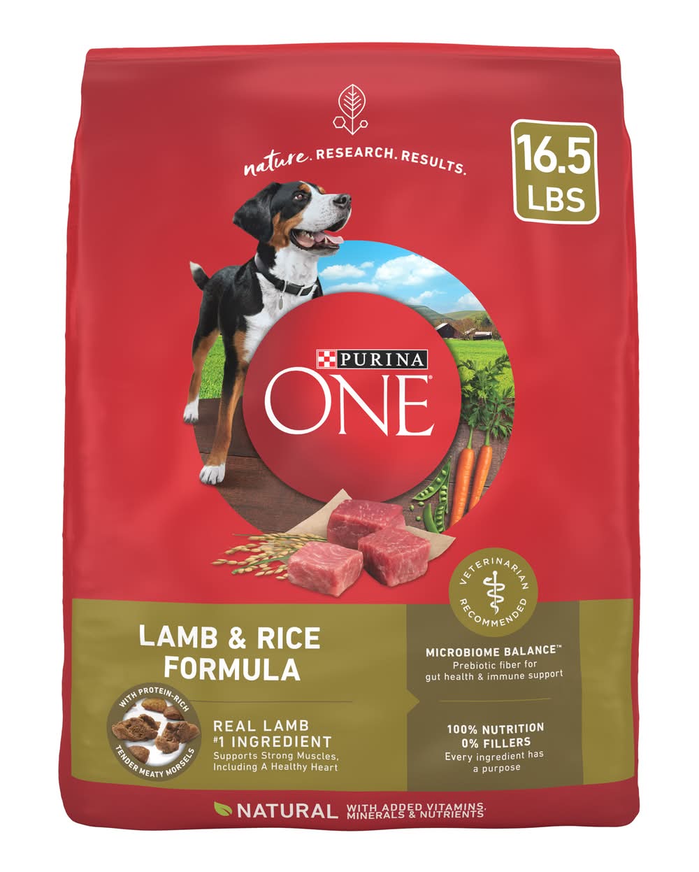 Purina One Natural Dry Dog Food, Lamb & Rice, Adult (16.5 lbs)
