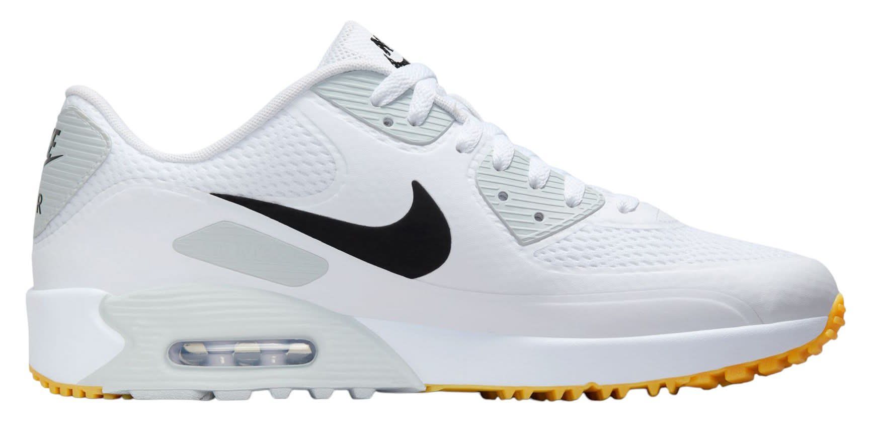 Nike Air Max 90 G Golf Shoes (White/Black, M6.5/W8.0)