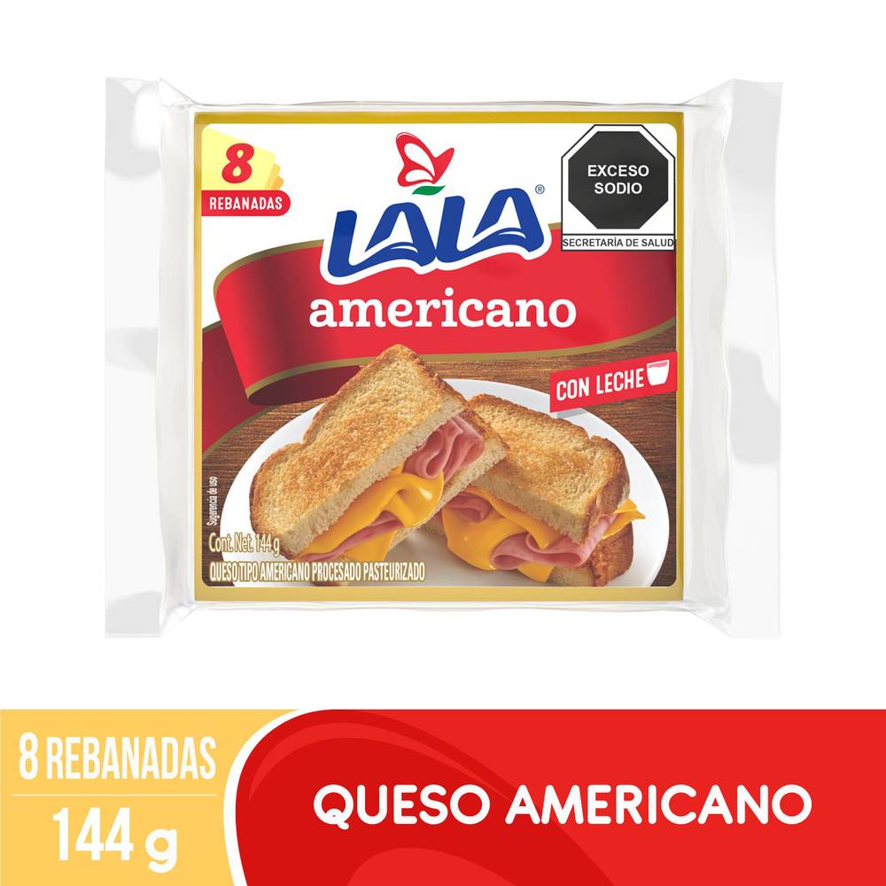 Lala · Queso tipo americano en rebanadas (8 un)