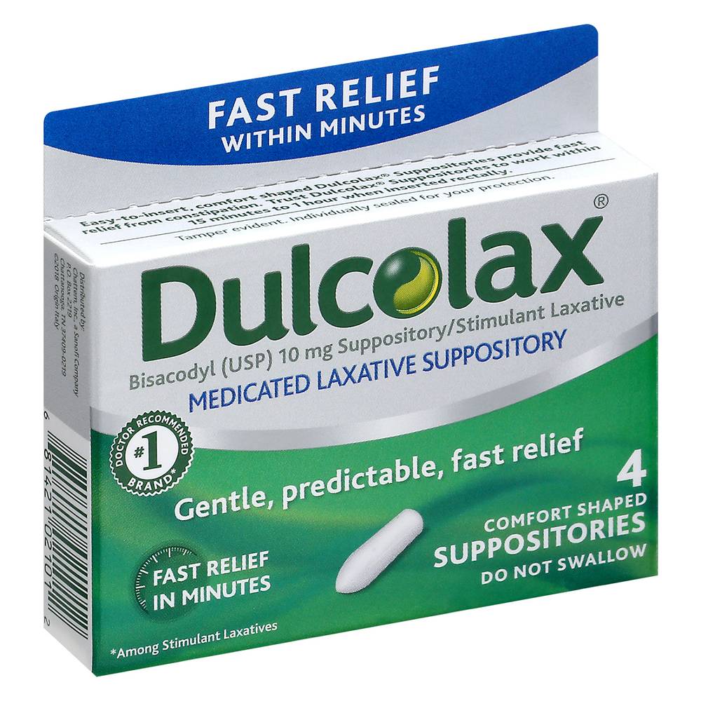 Dulcolax Medicated Laxative Suppositories (4 ct)