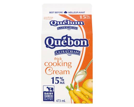 Québon · Crème à cuisson 15% - 15% cooking cream (473 mL)