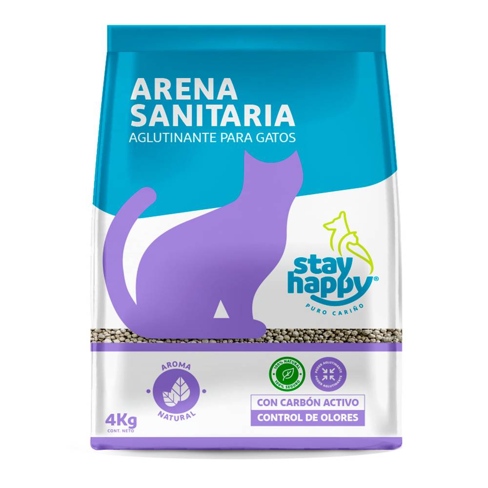 Stay happy arena aglutinante aroma natural (bolsa 4 kg)