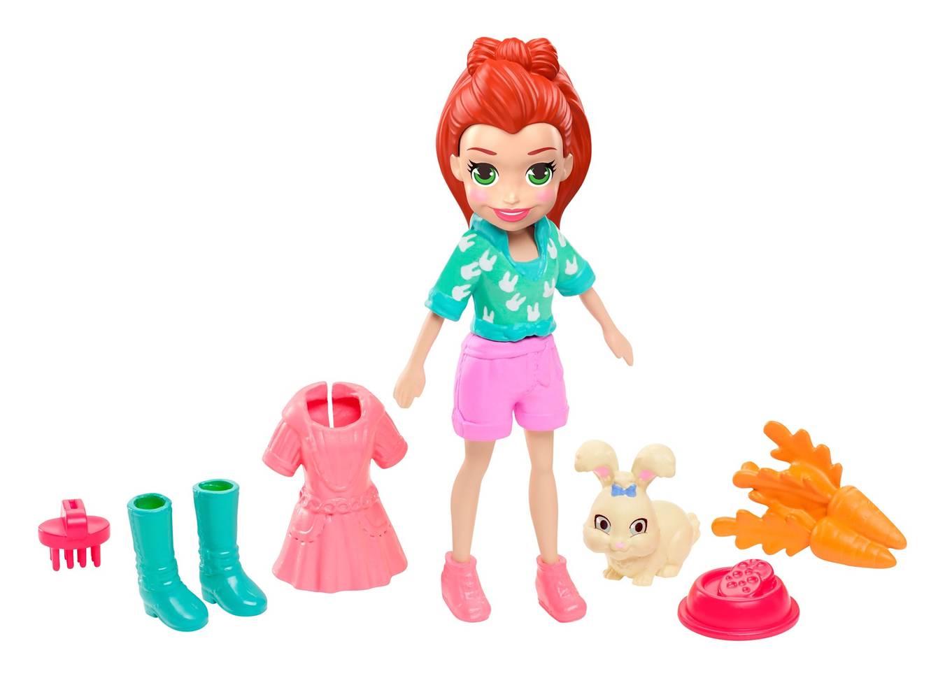 Polly pocket set lila y su conejita bonita (1 un)