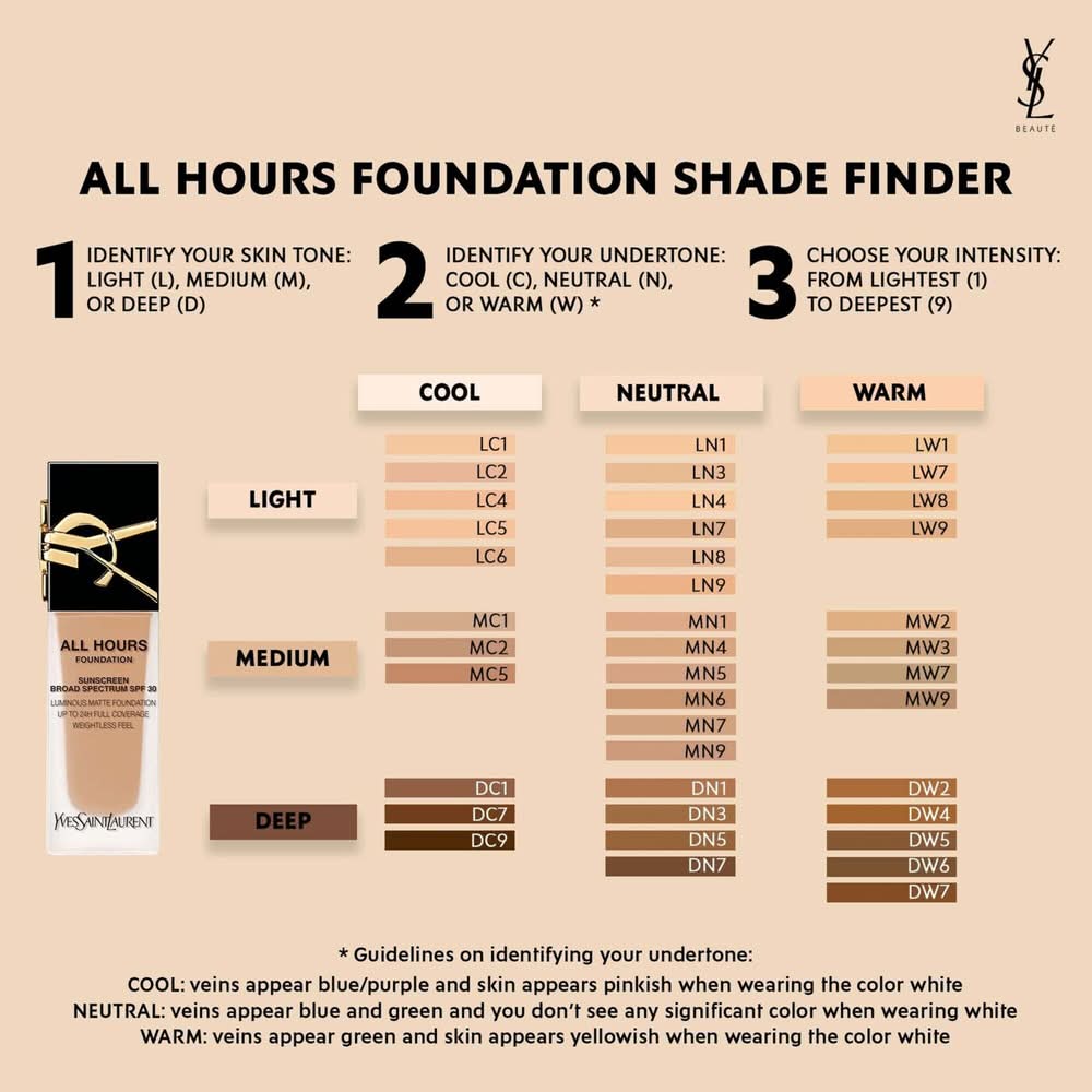 Yves Saint Laurent All Hours Luminous Natural Matte Foundation