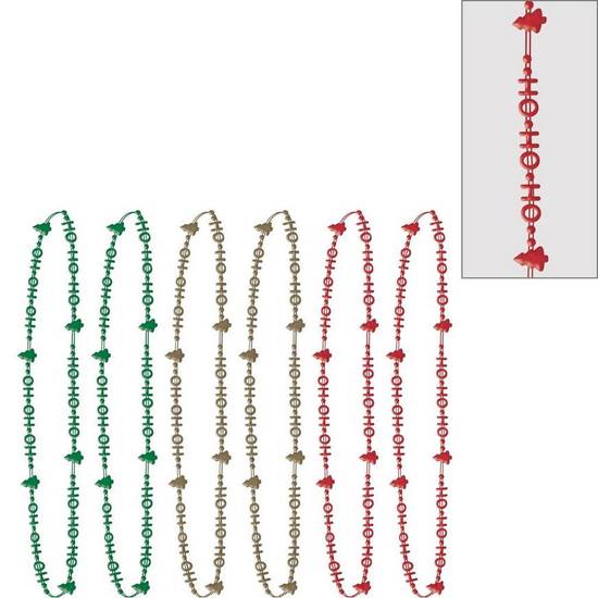 HoHoHo Bead Necklaces 6ct