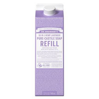Dr. Bronner's 18-In-1 Hemp Pure-Castile Soap Refill, Lavender