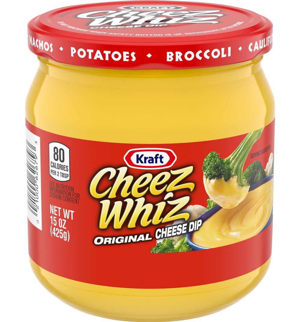 Kraft Cheez Whiz Cheese Dip, Original (15 oz)