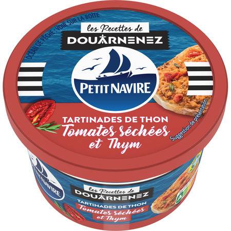Tartinades de thon tomates et thym PETIT NAVIRE - la boite de 125 g