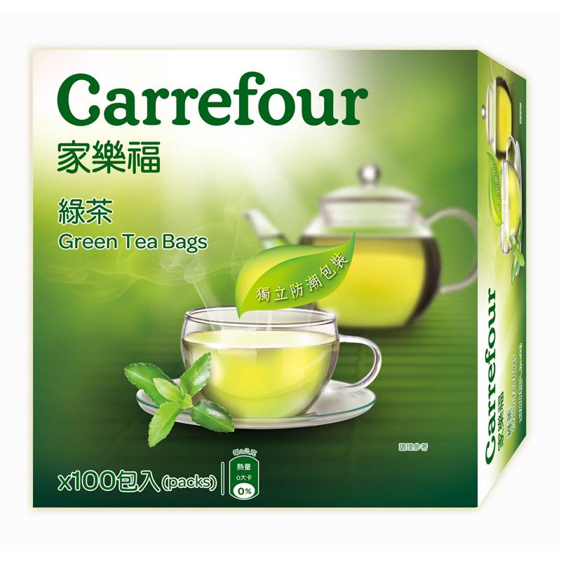 家樂福綠茶袋茶 <2g克 x 100 x 1Box盒> @14#4717546054935