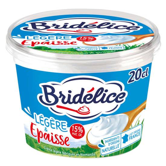 BRIDELICE - Crème légère épaisse 15%mg - 20cl