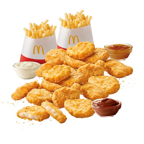 Kurczak McNuggets 20szt. + 2xFrytki małe + 3xSos