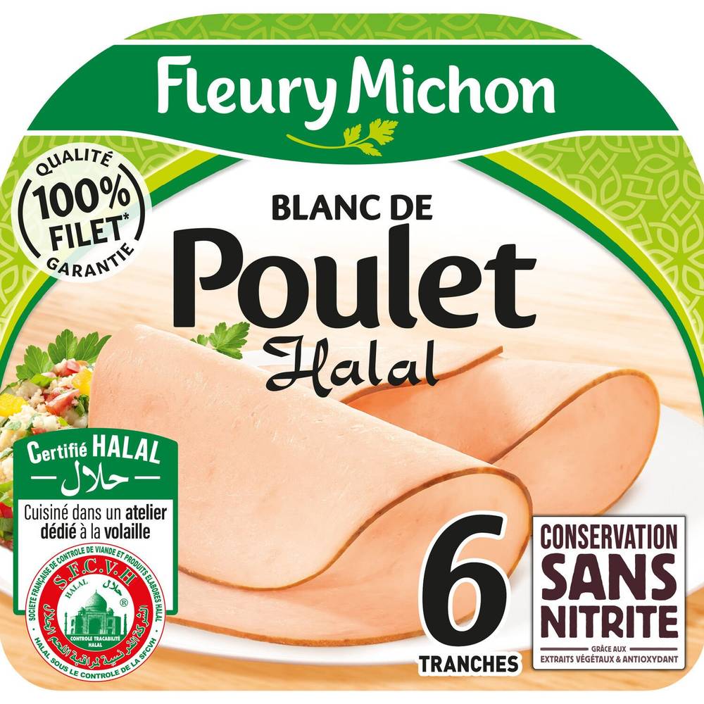 Fleury Michon - Blanc de poulet sans nitrite halal