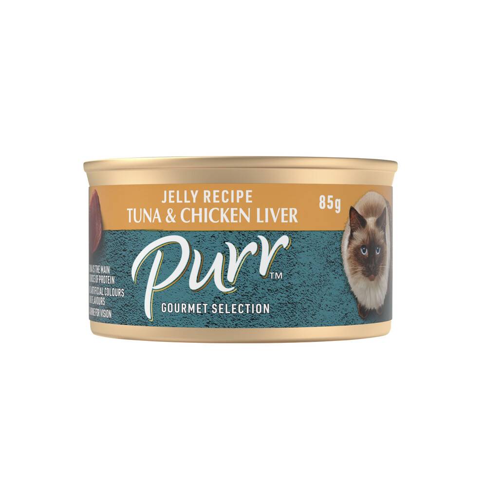 Purr Tuna With Chicken Liver in Jelly Cat Food 85g