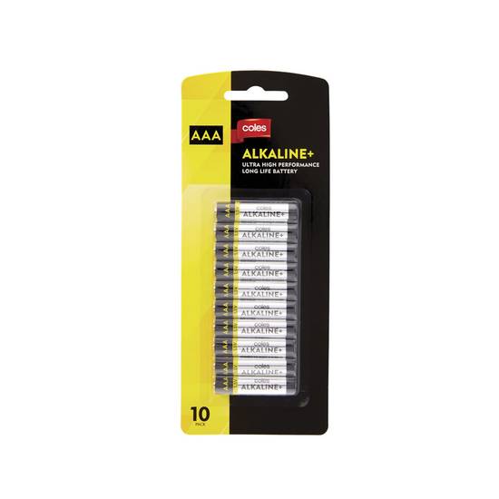 Coles Super Alkaline Battery AAA 10 pack