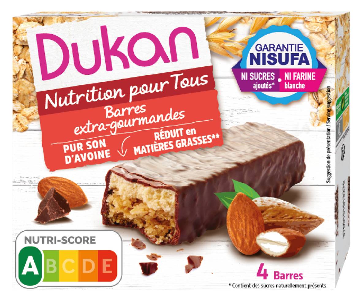 Dukan - Barres son d'avoine extra-gourmandes (120g)