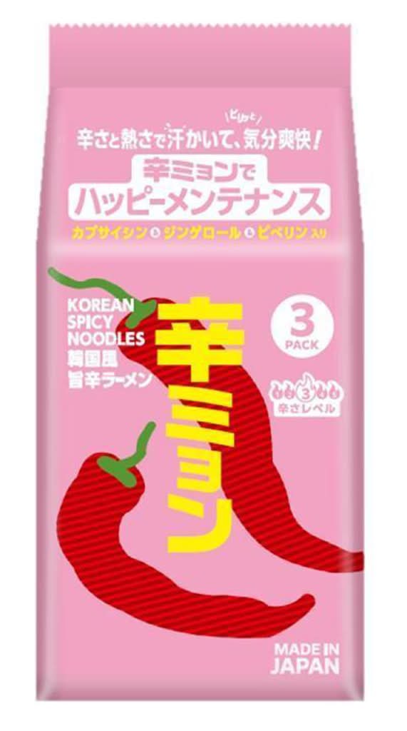 日清食品 辛ミョン 即席袋めん - 韓国風旨辛ラーメン (100g x 3)