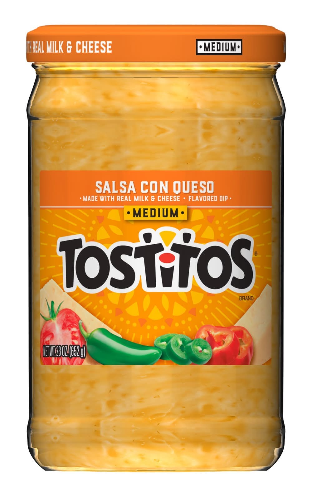 Tostitos Medium Dip, Salsa Con Queso (23 oz)