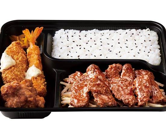 Dx牛ハラミ焼肉弁当 旨辛ニンニクだれ（タルタルつき）Deluxe beef skirt yakiniku lunch box ～spicy garlic sauce～ (with tartar sauce)