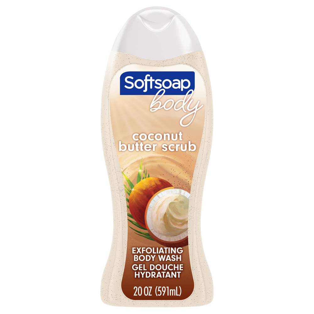 Softsoap Coconut Butter Scrub Exfoliating Body Wash