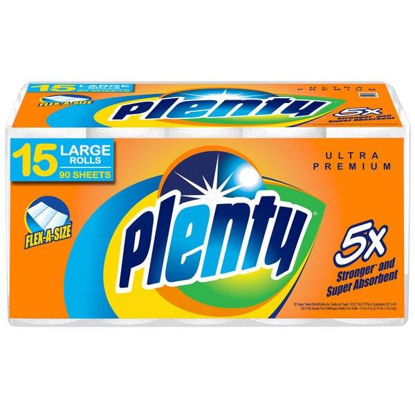 Plenty - 2-Ply Ultra Premium Flex-A-Size Paper Towels - 15/Case (1X15|1 Unit per Case)