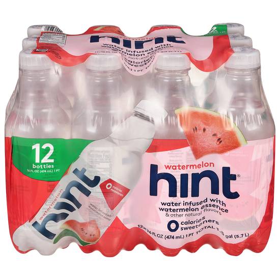 Hint Watermelon Water (12 ct, 16 fl oz )