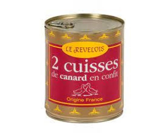 2 Cuisses de Canard en Confit 780g Le Revelois