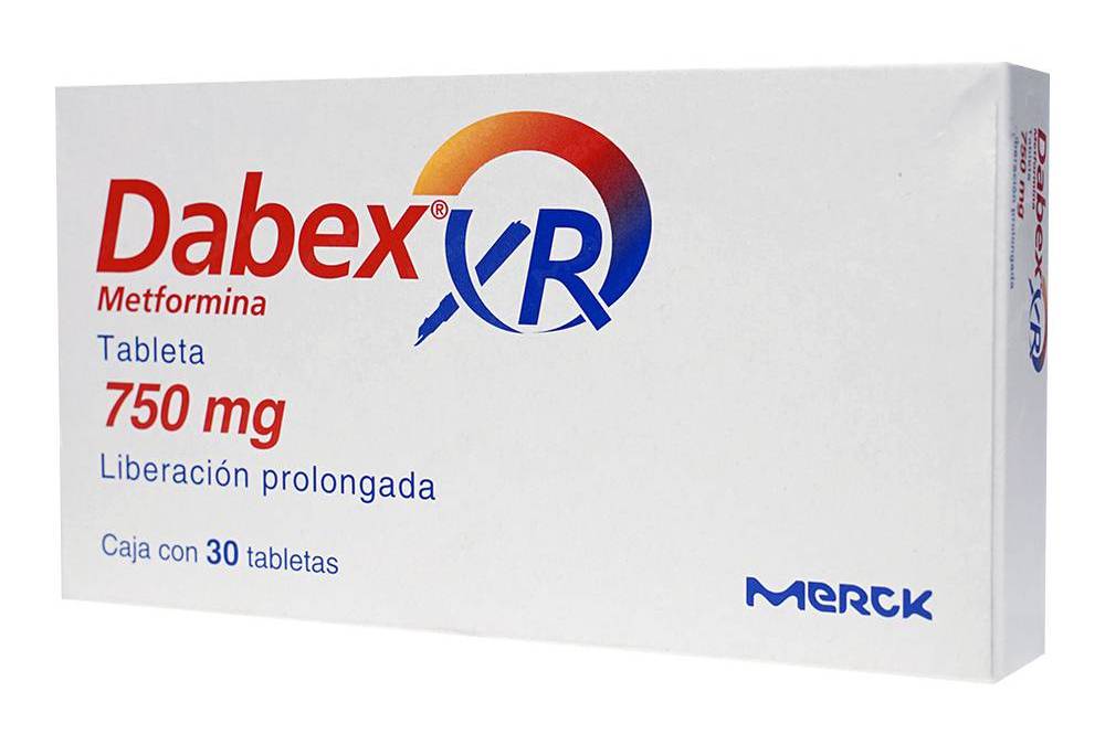 Dabex · Xr metformina en tabletas 750 mg (30 un)