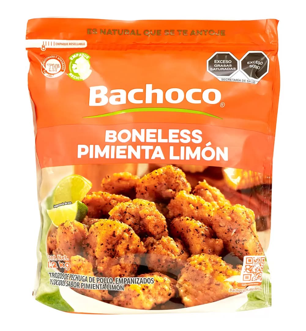 Bachoco · Boneless de pechuga de pollo, pimienta-limón (1,2 kg)
