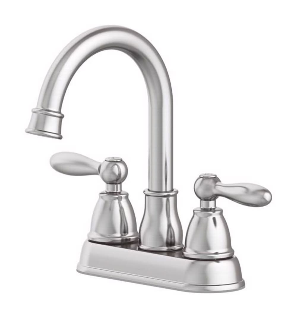 Oakbrook Collection Jennifer Brushed Nickel Traditional Centerset Bathroom Sink Faucet 4 In.