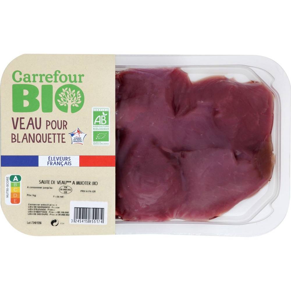 Carrefour Bio - Veau pour blanquette