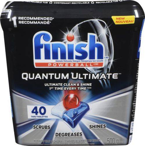 Finish détergent pour lave-vaisselle quantum ultimate - powerball dishwasher detergent tabs (40 units)