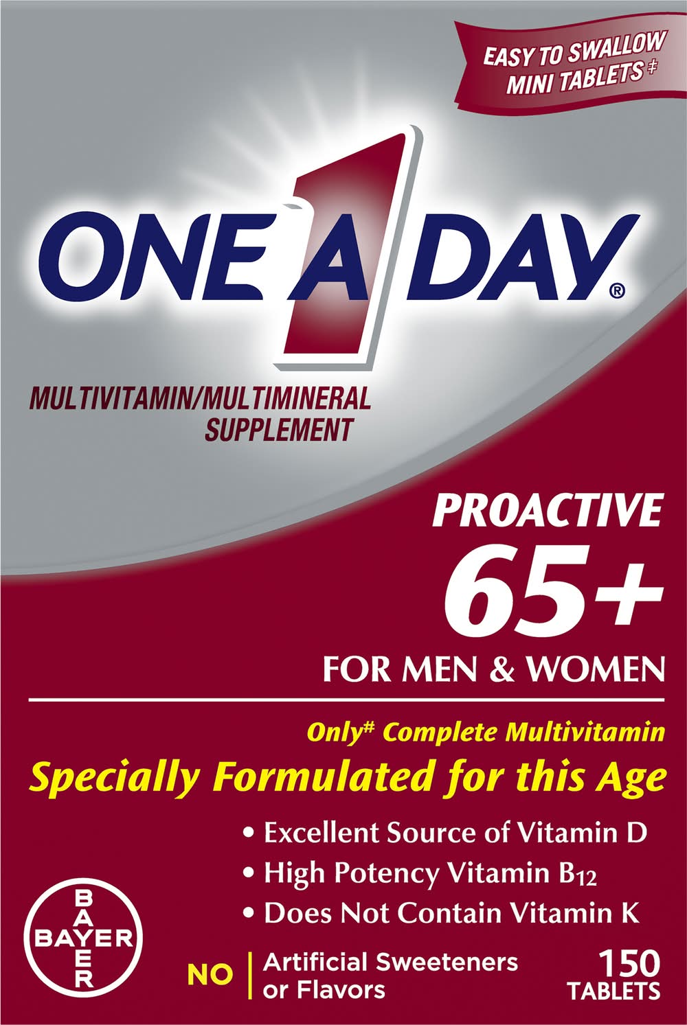 One A Day Multivitamin or Multimineral Supplement Tablets (11.63 lbs, 150 ct)