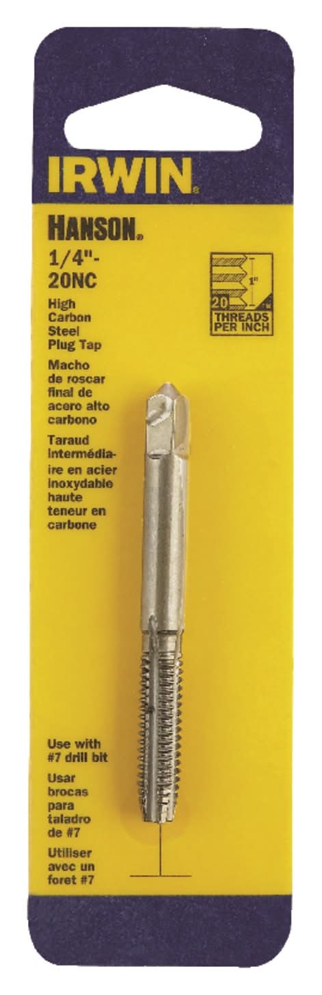 IRWIN Hanson High Carbon Steel Sae Fraction Tap 1/4 In. 1 Pc