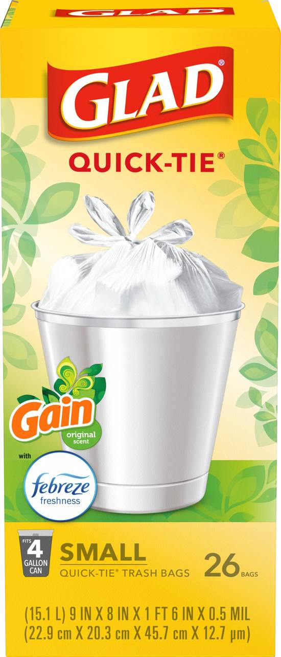 Glad 4 Gallon Original Gain Trash Bags (26 ct)