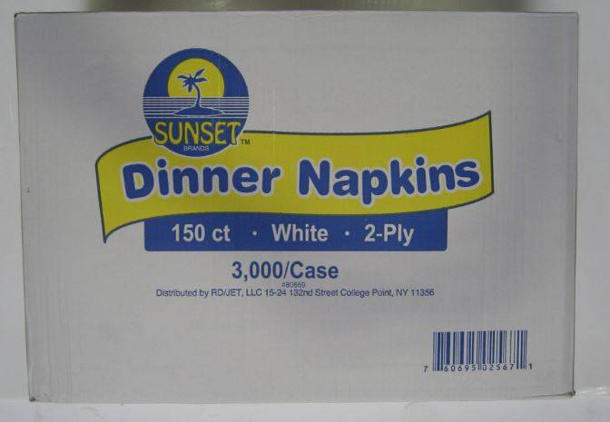 Sunset - 2-Ply Dinner Napkins - 3000 ct (1X2700|Case of 1)