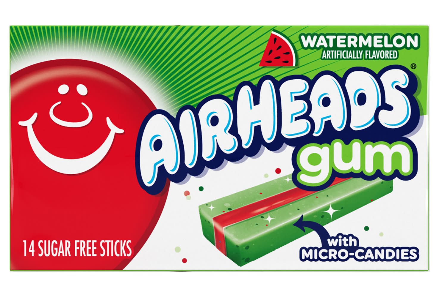 Airheads Sugar Free Gum Sticks, Watermelon (14 g, 14 ct)