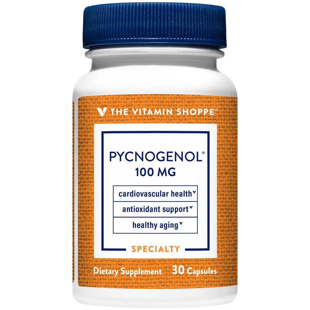 The Vitamin Shoppe Pycnogenol Antioxidant Supports Cardiovascular & Cellular Health Supports Cardiovascular & Cellular Health