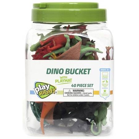 Play Right Dino Bucket With Playmat