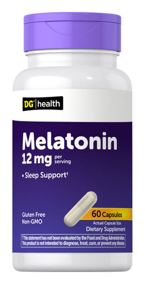 Dg Health Melatonin 12 Mg Capsules 60 Ct
