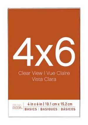 Studio Decor Acrylic Basics Vertical Bent Frame, Clear